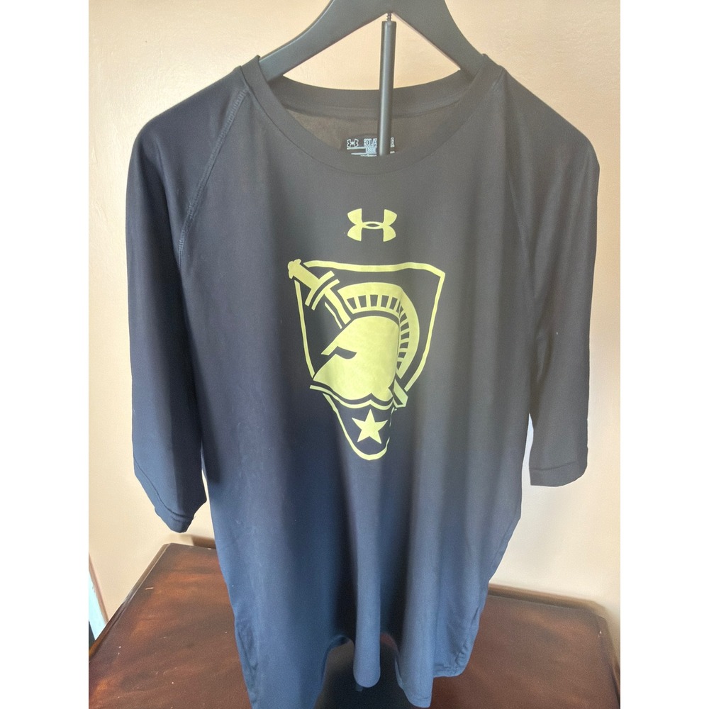 Under Armour Army West Point Black Knights HeatGear Shirt Mens 3XL Black Gold